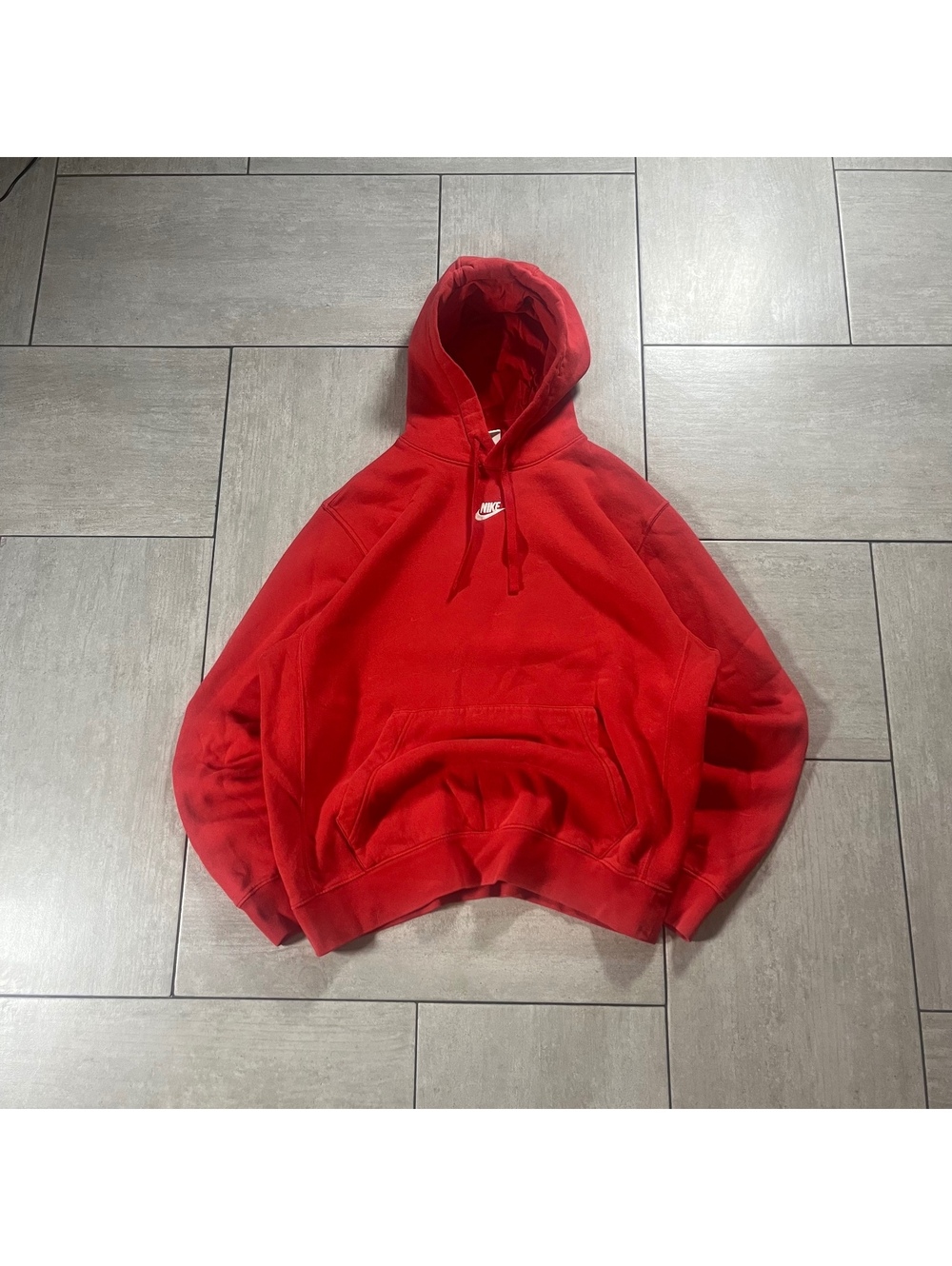 Nike Red Hooded Sweatshirt Hoodie Tall Size
